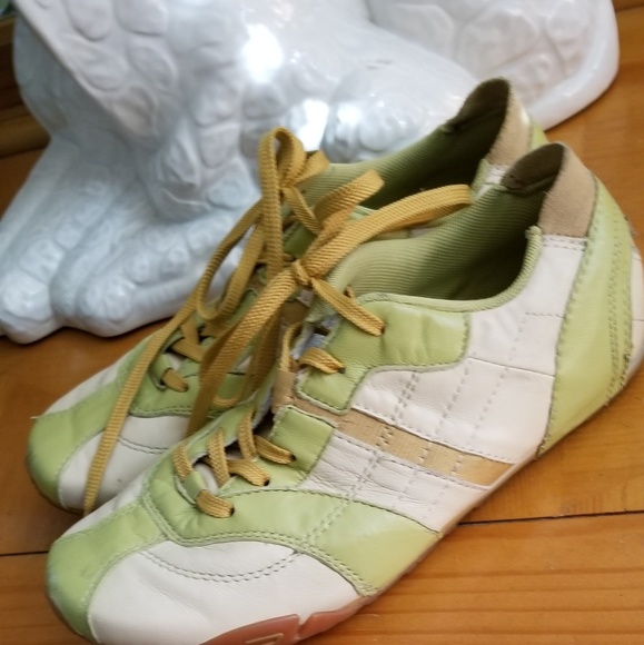 Diesel Shoes - Diesel Green Beige Tan Tennis Sneakers Shoes 8.5